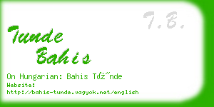 tunde bahis business card